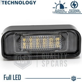 2 Luces de Matricula LED para MERCEDES Clase S (W220) | Luz Blanca, CANbus, Plug & Play