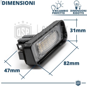 2 Luces de Matricula LED para MERCEDES Clase S (W220) | Luz Blanca, CANbus, Plug & Play