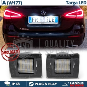 2 Luces de Matrícula LED para Mercedes Clase A W177 | Plafones CANbus 6500K Blanco Frío