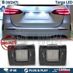 2 LED License Plate Lights for Mercedes B Class W247 | CANbus, Plug & Play | 6500K Cool White