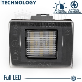 2 LED License Plate Lights for Mercedes B Class W247 | CANbus, Plug & Play | 6500K Cool White