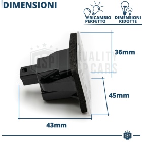 2 Luces de Matrícula LED para Mercedes GL GLS X166 | Plafones CANbus 6500K Blanco Frío