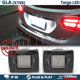 2 Luces de Matrícula LED para Mercedes GLA X156 | Plafones CANbus 6500K Blanco Frío