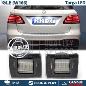 2 Luces de Matrícula LED para Mercedes GLE W166 | Plafones CANbus 6500K Blanco Frío