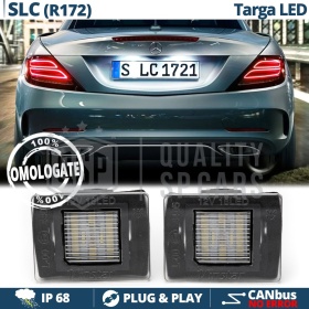 2 Luces de Matrícula LED para Mercedes SLC R172 | Plafones CANbus 6500K Blanco Frío