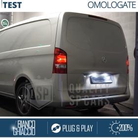 2 Luces de Matrícula LED para Mercedes Clase V W447 | Plafones CANbus 6500K Blanco Frío
