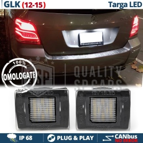 2 Luces de Matrícula LED para Mercedes Clase GLK X204 Facelift | Plafones CANbus 6500K Blanco Frío