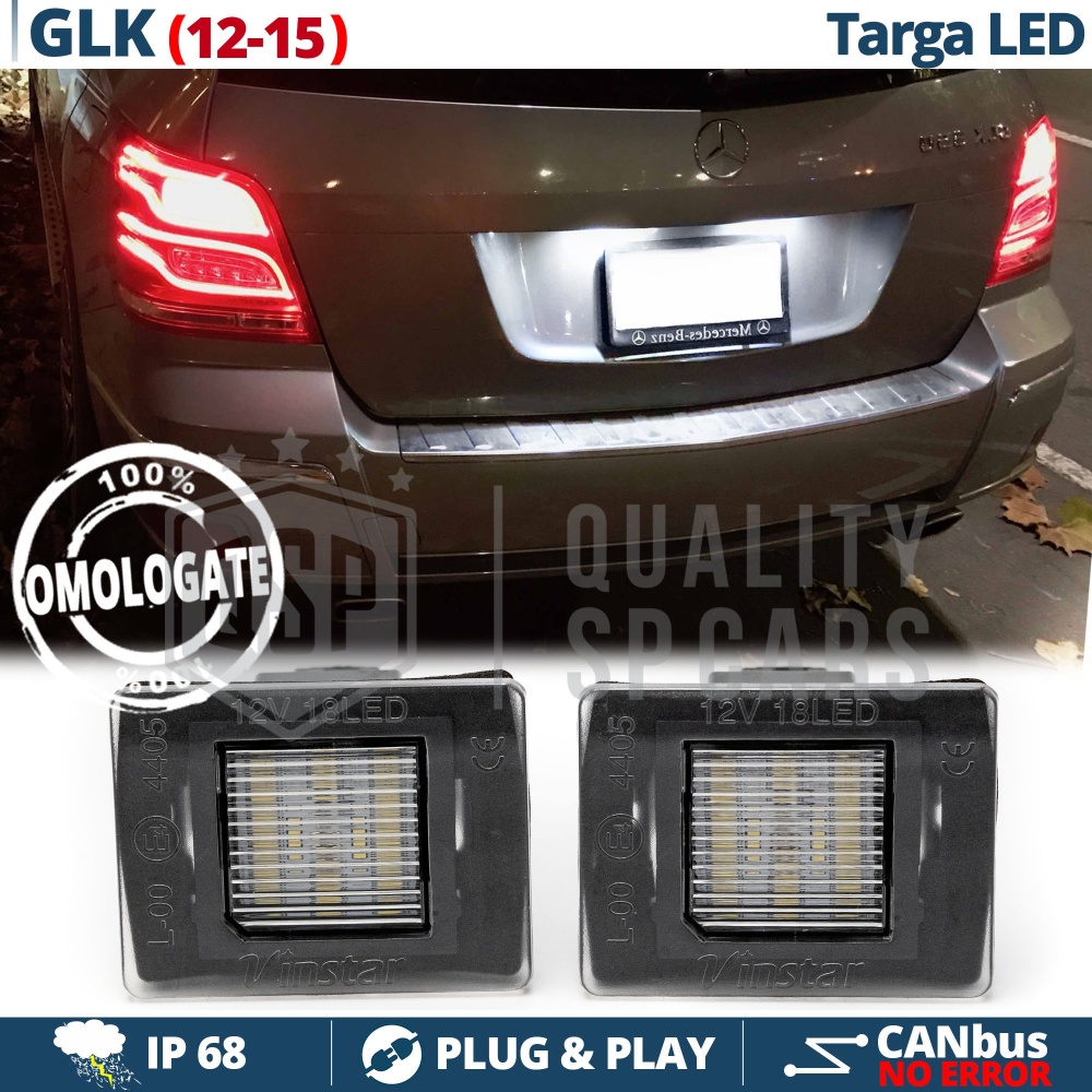 2 Luces de Matrícula LED para Mercedes Clase GLK X204 Facelift | Plafones CANbus 6500K Blanco Frío 2 Luces de Matrícula LED para Mercedes Clase GLK X204 Facelift | Plafones CANbus 6500K Blanco Frío