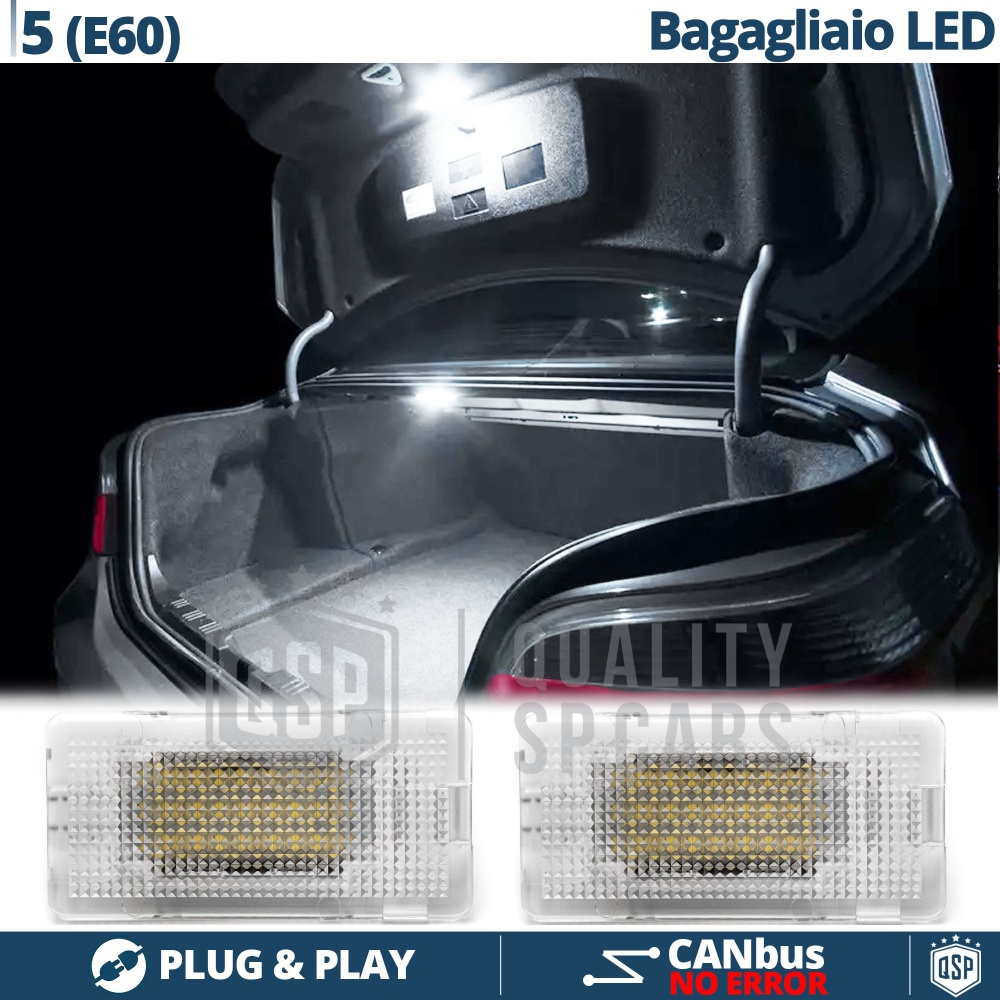 Luces de Maletero LED para BMW Serie 5 E60 | Luces Interiores BLANCAS 6500K CANbus NO Error Luces de Maletero LED para BMW Serie 5 E60 | Luces Interiores BLANCAS 6500K CANbus NO Error