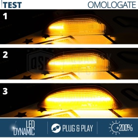 Frecce LED Dinamiche Laterali per OPEL MOKKA A Omologate | Frecce SEQUENZIALI Nere CANbus
