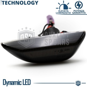 Frecce LED Dinamiche Laterali per OPEL MOKKA A Omologate | Frecce SEQUENZIALI Nere CANbus