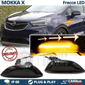 2 Intermitentes LED Secuenciales para OPEL MOKKA X | Homologados, Lente Negra, CANbus No Error
