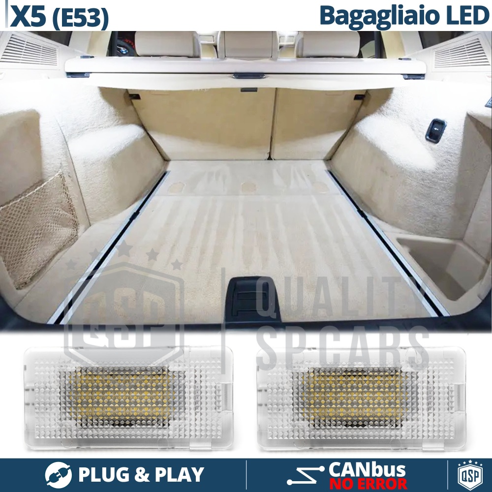 Luces de Maletero LED para BMW X5 E53 | Luces Interiores BLANCAS 6500K CANbus NO Error Luces de Maletero LED para BMW X5 E53 | Luces Interiores BLANCAS 6500K CANbus NO Error