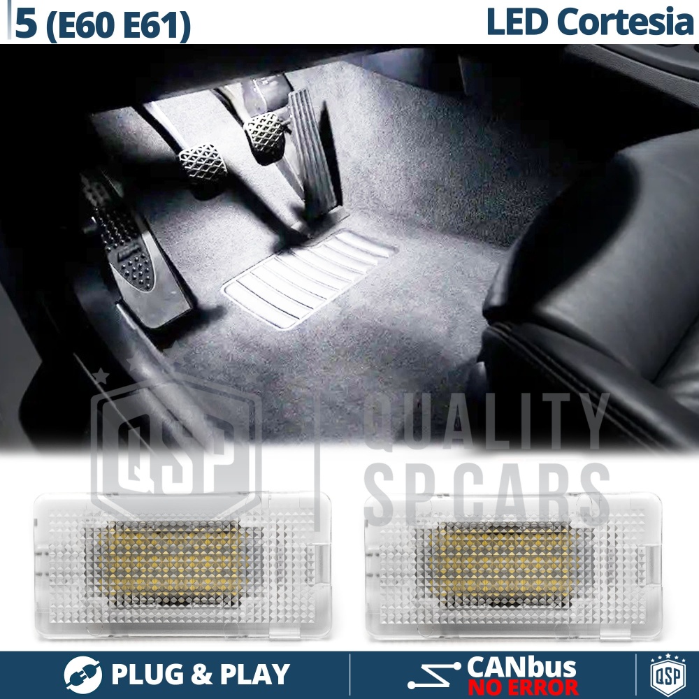 Luces de Pies LED para BMW Serie 5 E60, E61 | Luces Interiores Coche BLANCAS | CANbus NO Errores Luces de Pies LED para BMW Serie 5 E60, E61 | Luces Interiores Coche BLANCAS | CANbus NO Errores