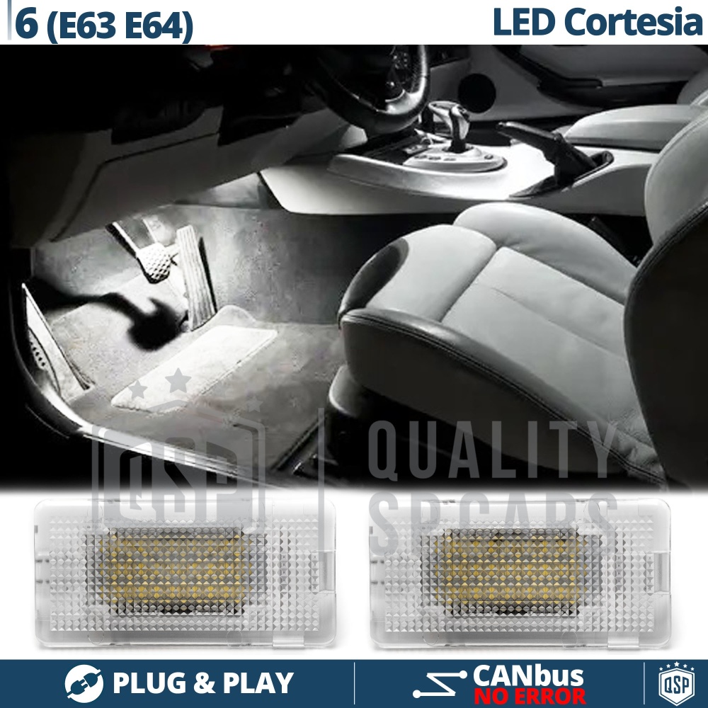 Luces de Pies LED para BMW Serie 6 E63, E64 | Luces Interiores Coche BLANCAS | CANbus NO Errores Luces de Pies LED para BMW Serie 6 E63, E64 | Luces Interiores Coche BLANCAS | CANbus NO Errores