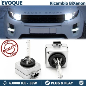 2x Bombillas Bi-Xenon D3S de Repuesto para RANGE ROVER EVOQUE Luz 6000K Blanco Frio 35W