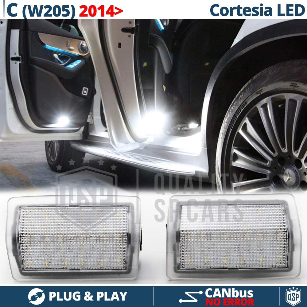 2 Luces de Cortesia LED para MERCEDES Clase C W205 | Plafones Debajo Puerta Luz BLANCA CANbus 2 Luces de Cortesia LED para MERCEDES Clase C W205 | Plafones Debajo Puerta Luz BLANCA CANbus