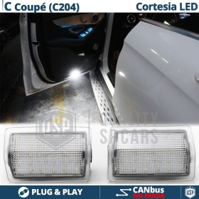 2 LED Courtesy Door Lights for MERCEDES C Class Coupè C204 | Puddle Lights Cool White CANbus