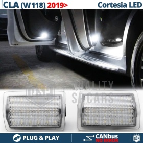 2 Luces de Cortesia LED para MERCEDES Clase CLA W118 | Luz BLANCA Debajo Puerta CANbus
