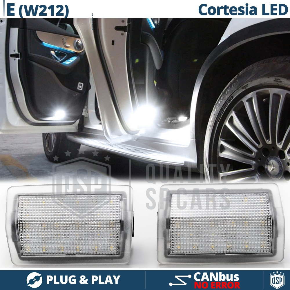 2 Éclairage de Portes LED pour MERCEDES Classe E W212 | Lumières de Courtoisie BLANCHES CANbus