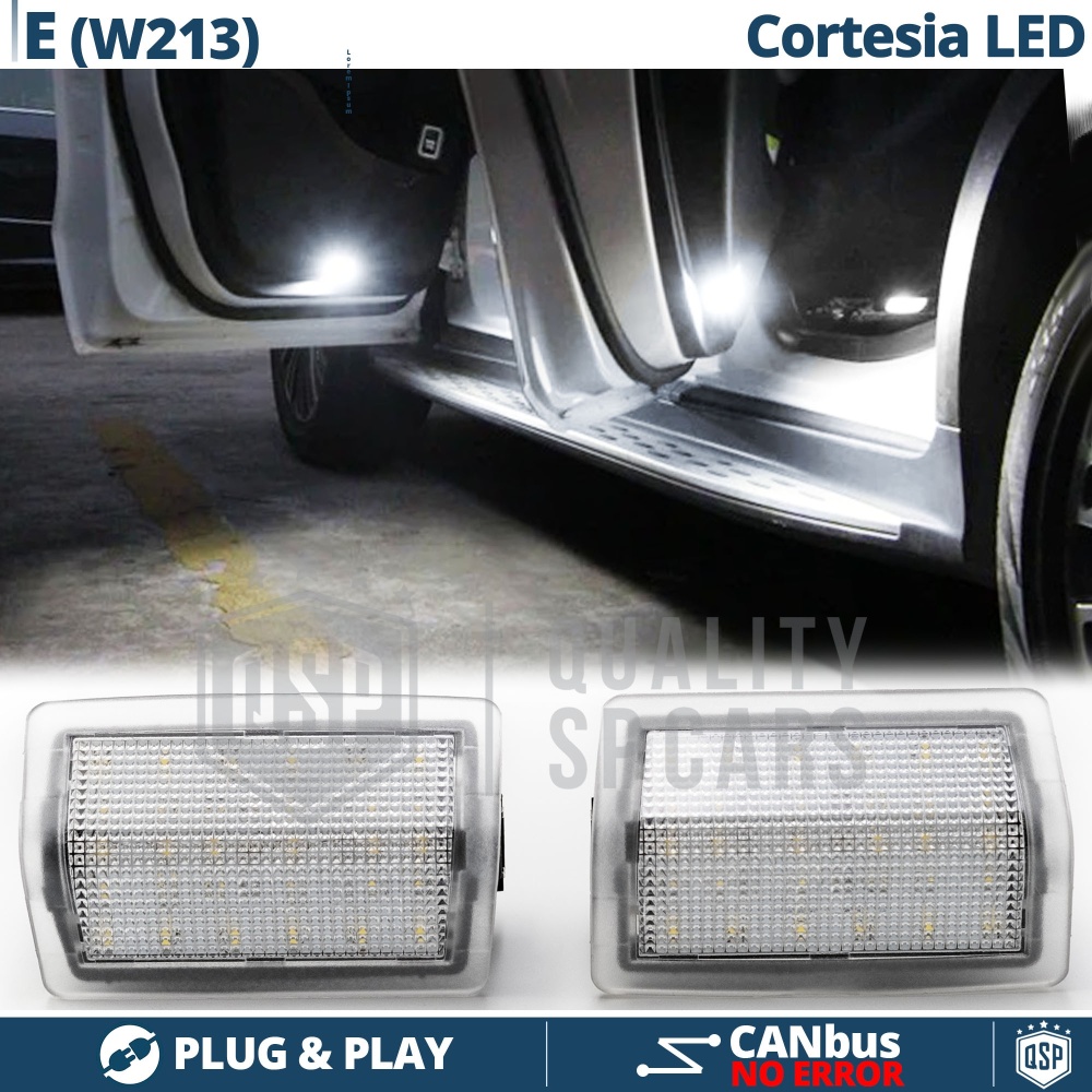 2 Luces de Cortesia LED para MERCEDES Clase E W213 | Plafones Debajo Puerta Luz BLANCA CANbus 2 Luces de Cortesia LED para MERCEDES Clase E W213 | Plafones Debajo Puerta Luz BLANCA CANbus