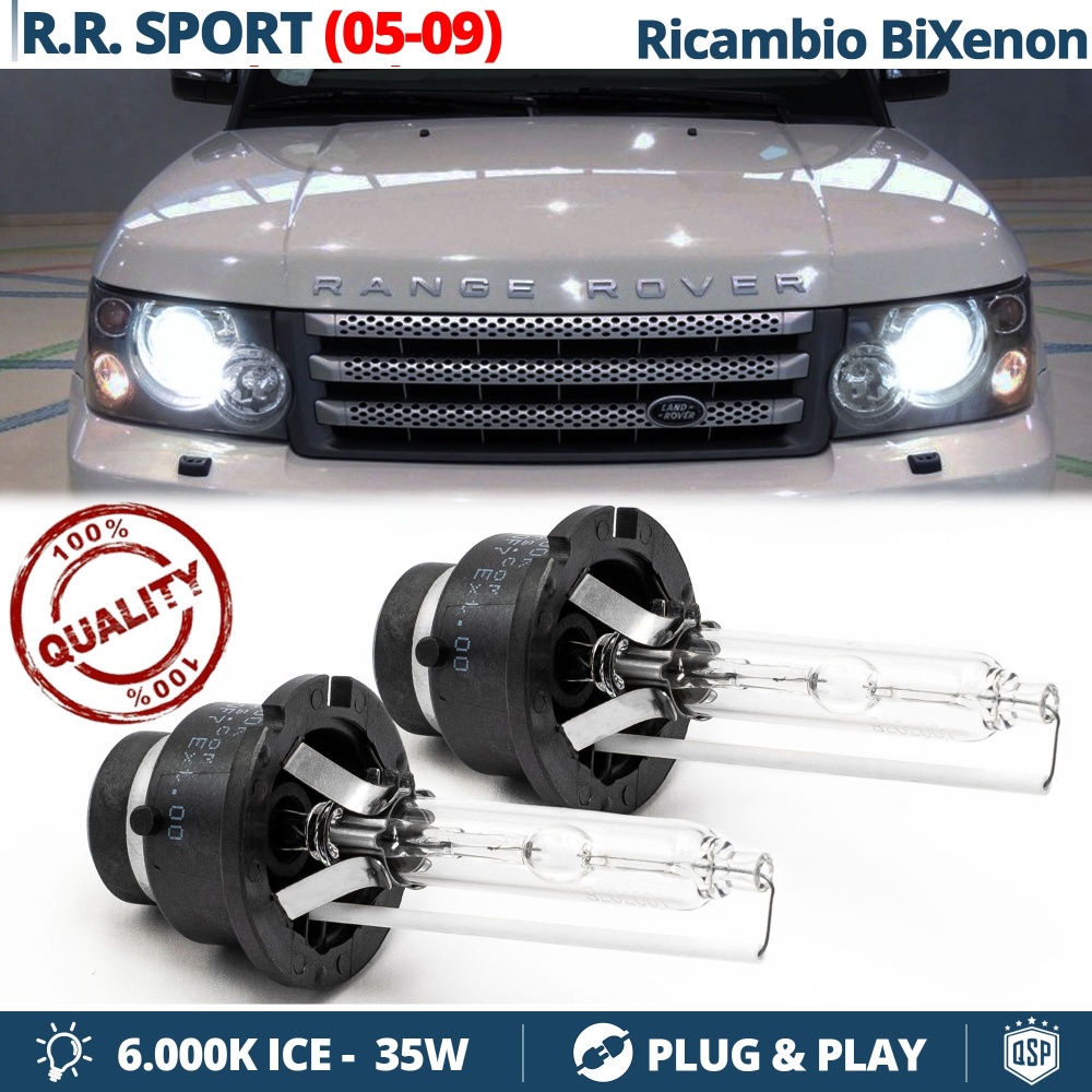 2x Bombillas Bi-Xenon D2S de Repuesto para RANGE ROVER SPORT (05-10) Luz Blanca 6000K 35W