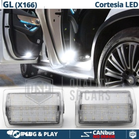 2 Luces de Cortesia LED para MERCEDES GL X166 | Plafones Debajo Puerta Luz BLANCA CANbus