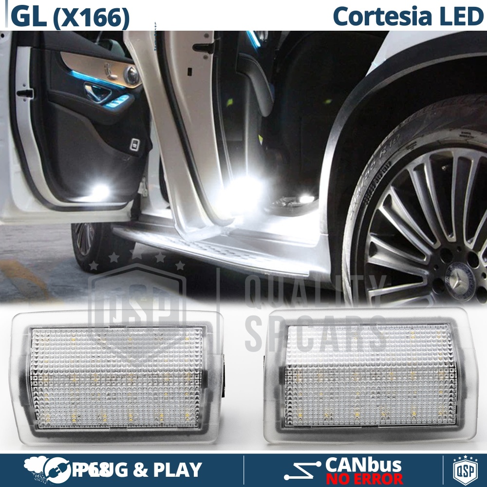 2 Luces de Cortesia LED para MERCEDES GL X166 | Plafones Debajo Puerta Luz BLANCA CANbus
