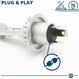 Kit Led H4 para PEUGEOT EXPERT 1 04-07 Luces de Cruce + Carretera 6500K 8000LM | Plug & Play CANbus