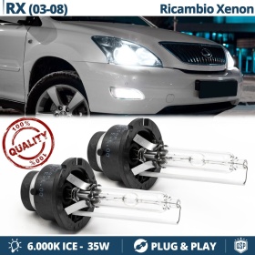 2x Bombillas Xenon D2S de Repuesto para LEXUS RX (XU30) Luz 6.000K Blanco Frio Lámpara 35W