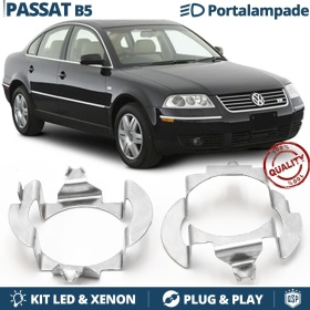 2 Adaptatores del Retenedor Soporte Bombilla para VW PASSAT B5  para Montaje KIT LED H7