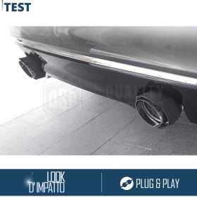 2x Tubos de ESCAPE para FORD Mustang 5 10-14 DX + SX en ACERO Inoxidable Carbón | PLUG & PLAY