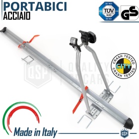 Universal Car Roof BIKE RACK in Steel to be INSTALLED on Roof Bars | TÜV GS Approved