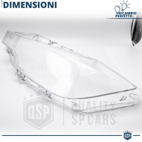 2 VIDRIOS de Faros Para Bmw Serie 3 F30 F31 (DER + IZQ) | REEMPLAZO Cubertura de Faros