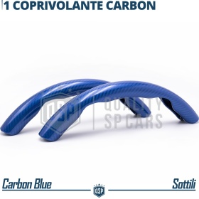 FUNDA VOLANTE Universal Deportivo Efecto FIBRA DE CARBONO Azul FINO Antideslizante