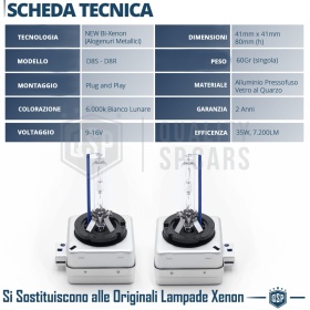 2 Bombillas de Repuesto D8S BI-XENON 6000K Blanco Frío 35W | Alto Brillo Larga Duración