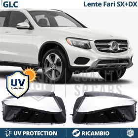 2 VIDRIOS de Faros Para Mercedes GLC X253 (DER + IZQ) | REEMPLAZO Cubertura de Faros