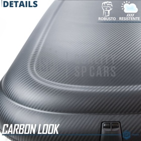 Cofre de Techo para Coche 400LT, Portaequipajes de Viaje, Fibra de Carbono Negro, APROBADO TÜV