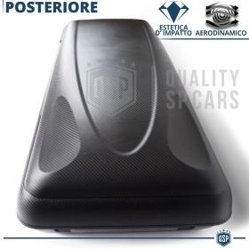 Cofre de Techo para Coche 480LT, Portaequipajes de Viaje, Fibra de Carbono Negro, APROBADO TÜV