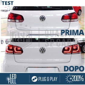 FANALI Posteriori LED Per Golf 6 VI OMOLOGATI Freccia Dinamica | Ricambio Fari PERFETTO in R Line GTI