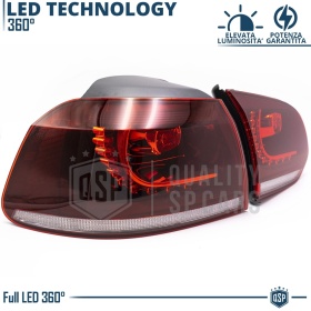 FANALI Posteriori LED Per Golf 6 VI OMOLOGATI Freccia Dinamica | Ricambio Fari PERFETTO in R Line GTI