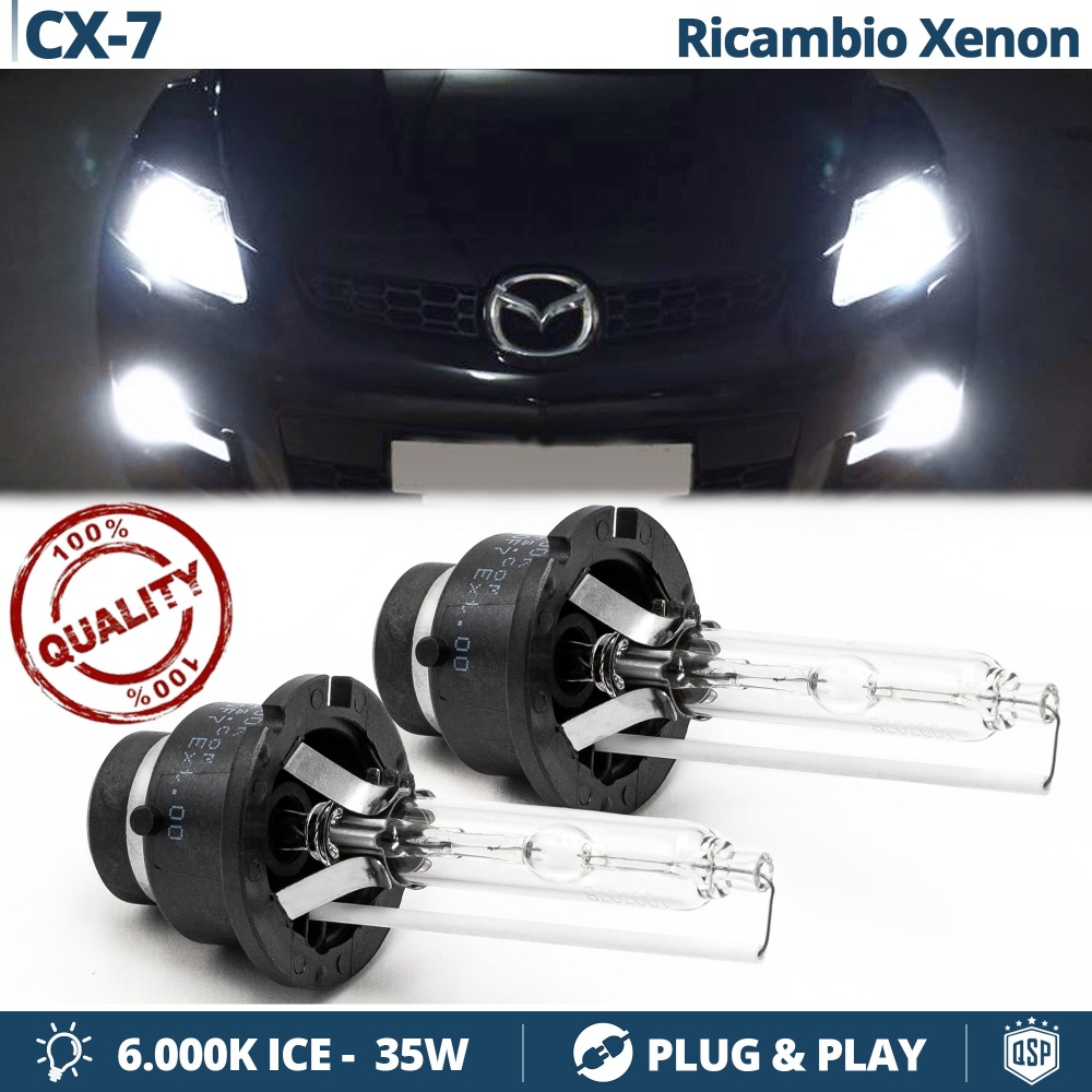 2x Bombillas Xenon D2S de Repuesto para MAZDA CX-7 Luz 6.000K Blanco Frio Lámpara 35W