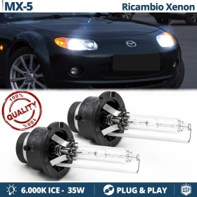 2x Bombillas Xenon D2S de Repuesto para MAZDA MX-5 III (NC) Luz 6.000K Blanco Frio Lámpara 35W