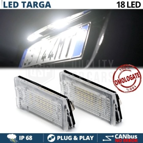 2 Luces de Matricula Led para BMW Serie 3 E46 1998-2005 4 Puertas, Canbus 18 LED 6.500K Blanco Frío, Plug & Play