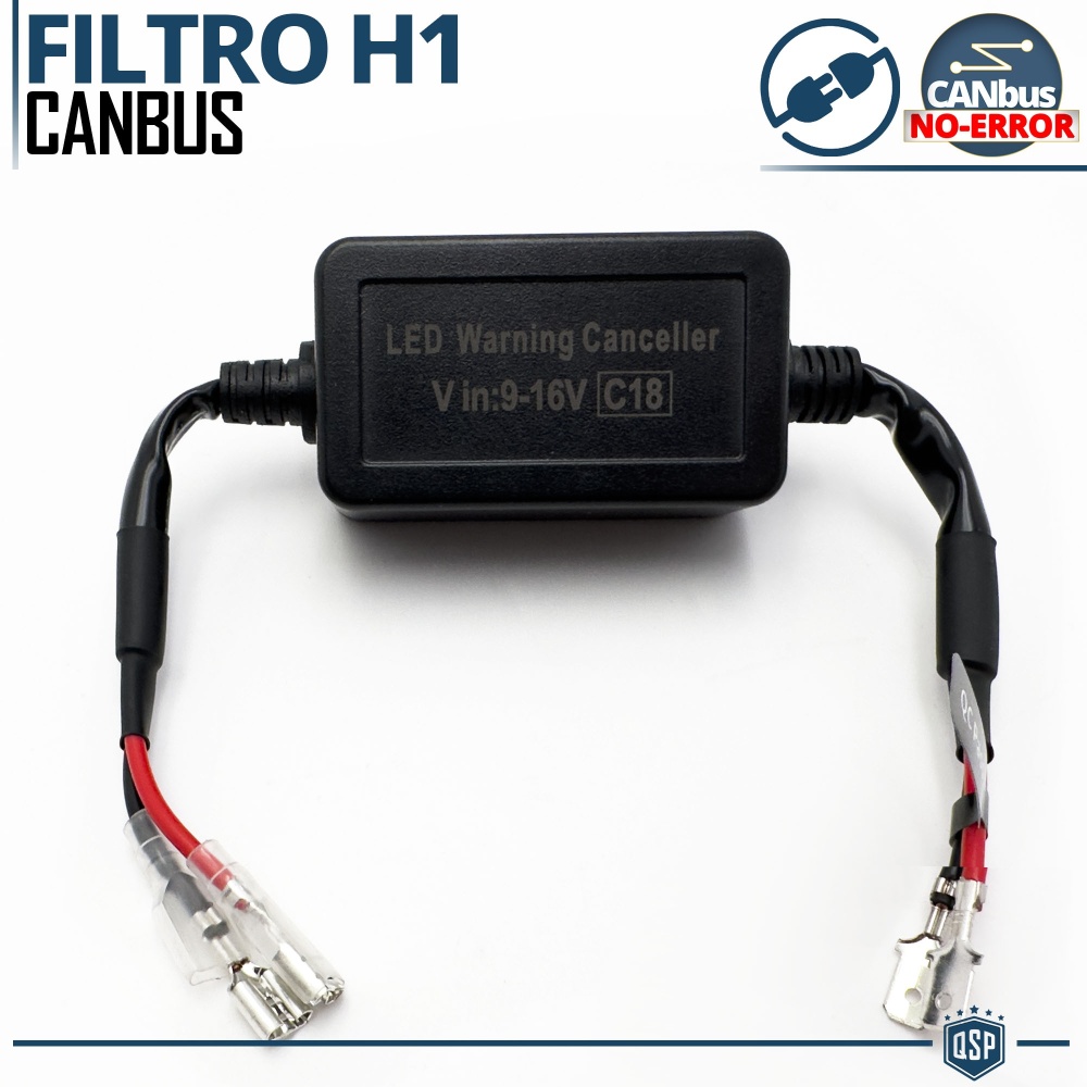 X1 Resistencia Canbus H1 para Bombillas Led  | Decoddificador Anti Error, Anti Parpadeo