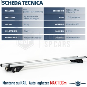 Barras de Techo de Aluminio para Ford Mondeo SW GOODYEAR Carga 90KG con Doble Cerradura AntirroboOriginales