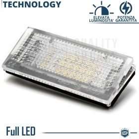2 Luces de Matricula Led para BMW Serie 3 E46 1998-2005 4 Puertas, Canbus 18 LED 6.500K Blanco Frío, Plug & Play