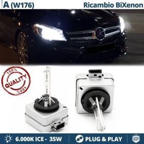 2x Bombillas Bi-Xenon D1S de Repuesto para MERCEDES CLASE A W176 Luz 6.000K Blanco Frio Lámpara 35W