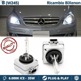 2x Bombillas Bi-Xenon D1S de Repuesto para MERCEDES CLASE B W245 Luz 6.000K Blanco Frio Lámpara 35W