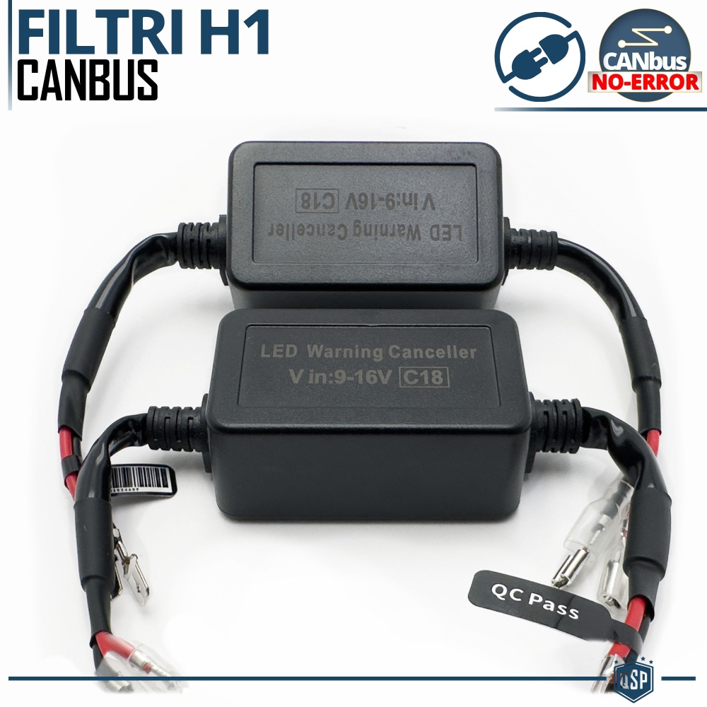X2 Resistencias CANbus H1 para Bombillas Led | Decoddificador Anti Error, Anti Parpadeo